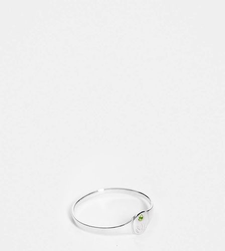 Anello in sterling con cristallo in peridoto per i nati nel mese di agosto - Kingsley Ryan Curve - Modalova