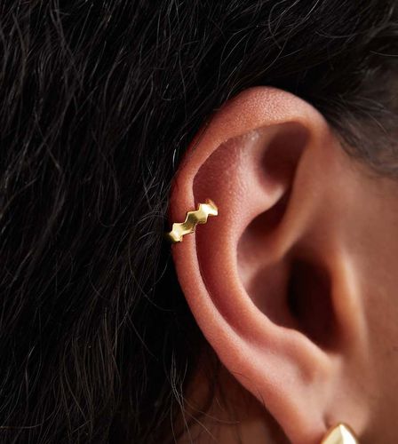 Orecchino ear cuff ondulato placcato - Kingsley Ryan - Modalova