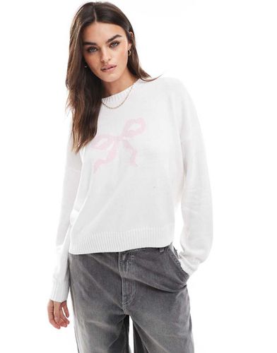 Maglione con fiocco rosa - Hollister - Modalova