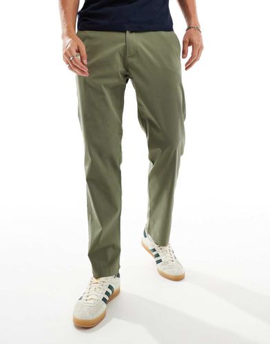 Chino dritti slim tecnici in cotone e nylon scuro - Hollister - Modalova