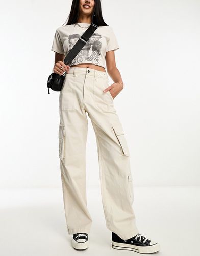 Pantaloni larghi cargo color crema - Hollister - Modalova