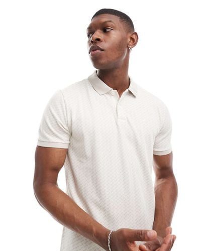 Polo beige con motivo geometrico e logo - Hollister - Modalova