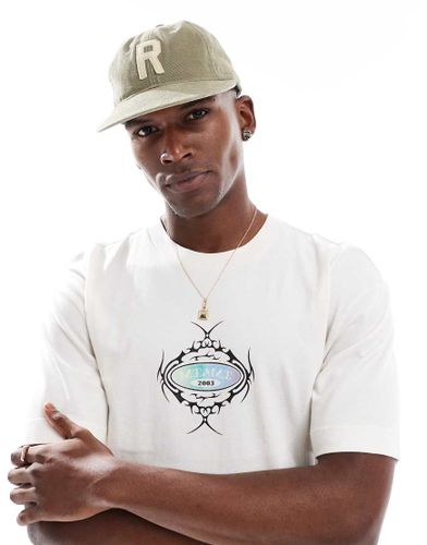 T-shirt court coupe carrée avec imprimé à l'avant - Hollister - Modalova