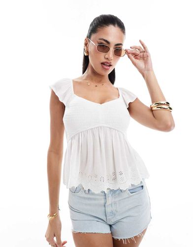 Top stile grembiule con manica con volant - Hollister - Modalova