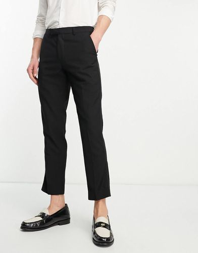 Pantaloni slim corti eleganti neri con righe in raso - Harry Brown - Modalova