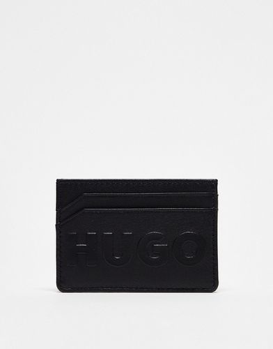 HUGO - Tyler - Portacarte in pelle nero con logo - Hugo Red - Modalova