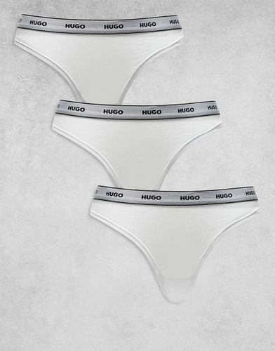 HUGO Bodywear - Confezione da 3 perizomi bianchi con fascia in vita con logo - BOSS Bodywear - Modalova