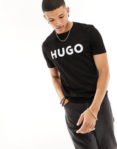 Hugo - Dulivio - T-shirt boyfriend nera con logo - Hugo Red - Modalova