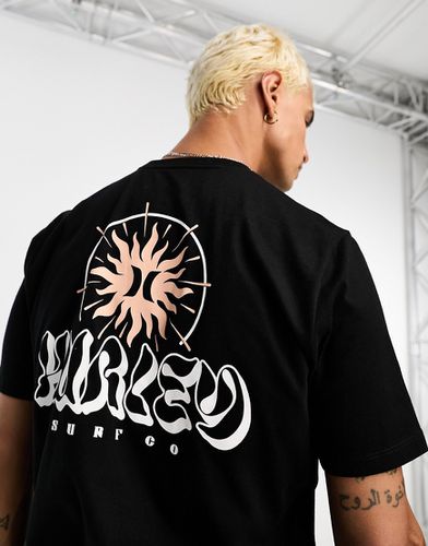 T-shirt nera con stampa "Cosmic Groove" sul retro - Hurley - Modalova