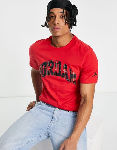 T-shirt unisex fuoco con logo a quadri - Jordan - Modalova