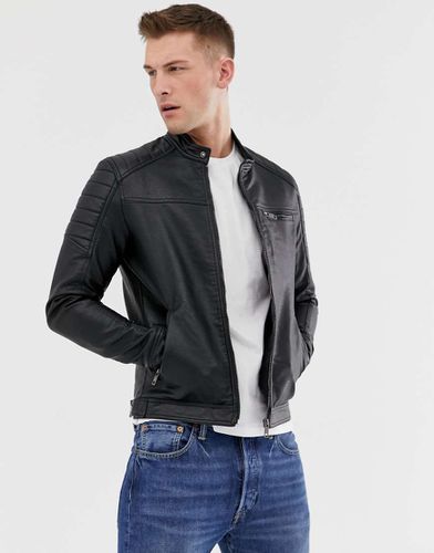 Core - Giacca biker in ecopelle nera - Jack & Jones - Modalova