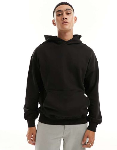 Felpa con cappuccio oversize nera - Jack & Jones - Modalova