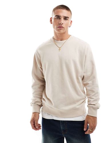 Felpa girocollo oversize beige - Jack & Jones - Modalova