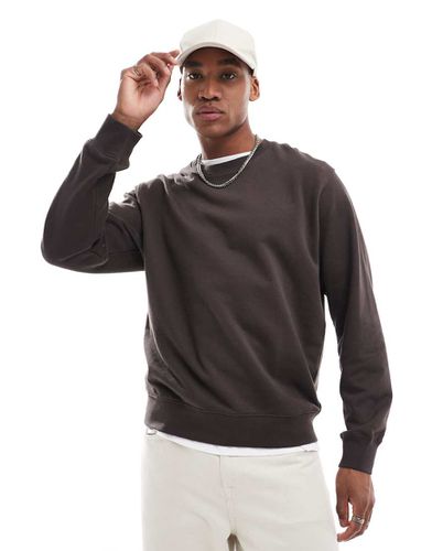 Felpa oversize girocollo cioccolato - Jack & Jones - Modalova