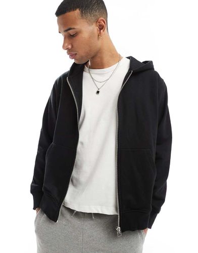 Felpa oversize in tessuto pesante con cappuccio e zip - Jack & Jones - Modalova