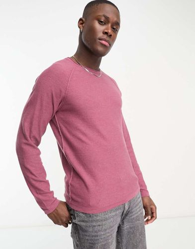 Maglione leggero girocollo bordeaux - Jack & Jones - Modalova