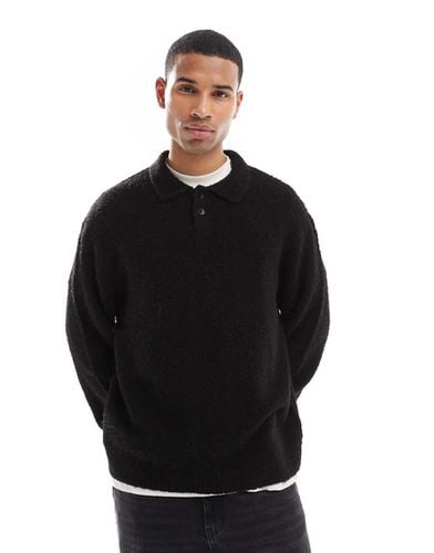 Premium - Maglione stile polo bouclé oversize - Jack & Jones - Modalova