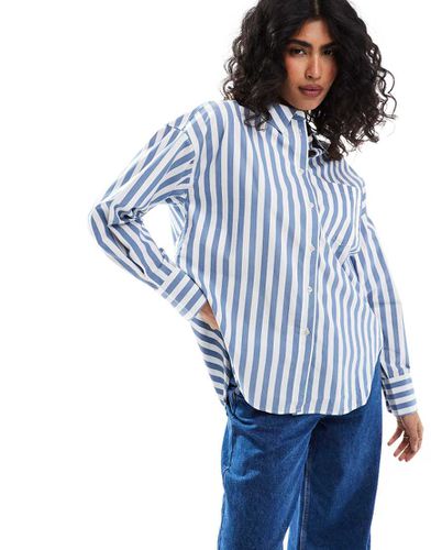 Camicia oversize blu a righe - JJXX - Modalova