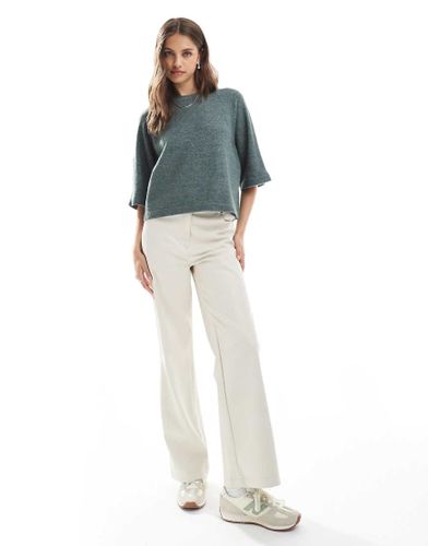 T-shirt crop top en maille - Only - Modalova