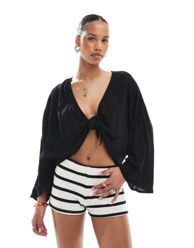 Top texturé fluide avec liens noués à l'avant - Only - Modalova