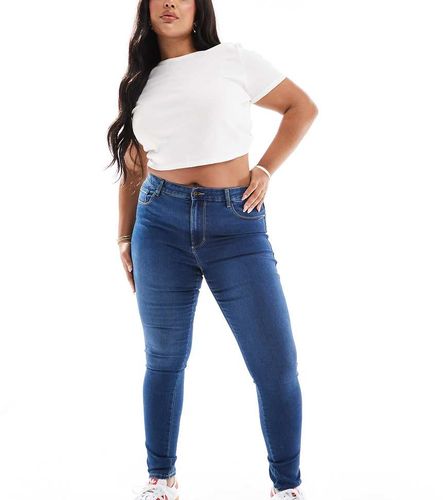 Augusta - Jean skinny taille haute - moyen délavé - Only Curve - Modalova