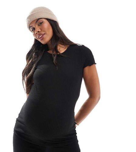 Top a maniche corte con bordi smerlati - Only Maternity - Modalova