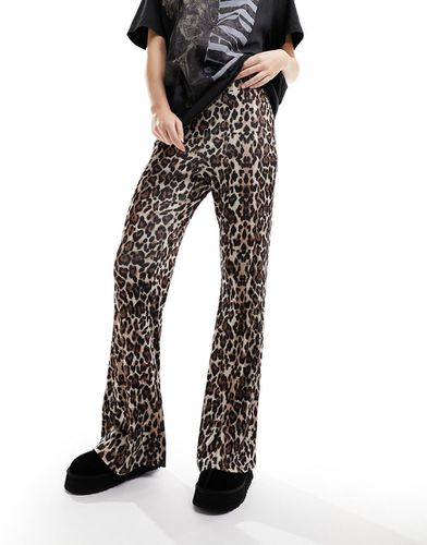 Pantaloni a zampa con stampa leopardata a coste - ONLY - Modalova
