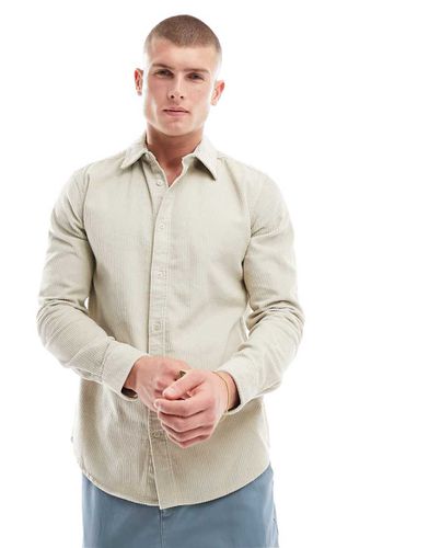 Camicia beige in tessuto a coste - ONLY & SONS - Modalova