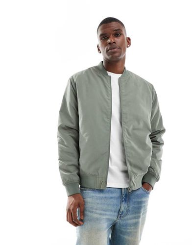 Giacca bomber salvia con zip - ONLY & SONS - Modalova