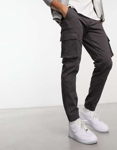 Pantaloni cargo affusolati grigi con fondo elasticizzato - ONLY & SONS - Modalova