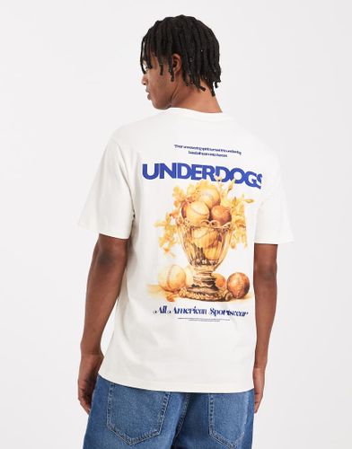 T-shirt oversize avec imprimé Underdogs - cassé - Only & Sons - Modalova