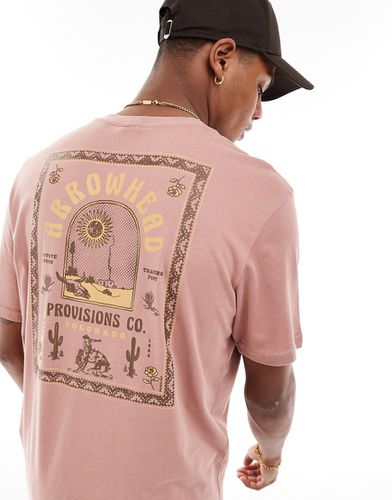 T-shirt vestibilità classica slavato con stampa "Arrowhead" sulla schiena - ONLY & SONS - Modalova