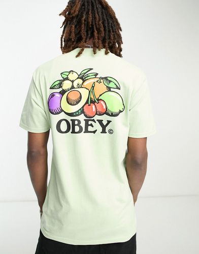 T-shirt con stampa di frutta sul retro - Obey - Modalova