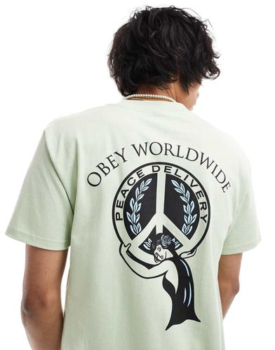 T-shirt con stampa "Peace delivery" - Obey - Modalova