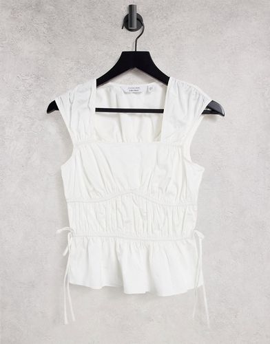 Blusa senza maniche in cotone con corsetto - WHITE - Other Stories - Modalova