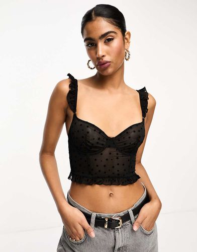 Bustier a rete con ricami di stelle - Other Stories - Modalova