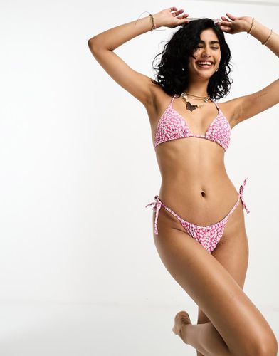 Slip bikini a fiori con laccetti laterali - Other Stories - Modalova