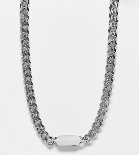 Collana argentata in acciaio inossidabile con mini placchetta - LOST SOULS - Modalova