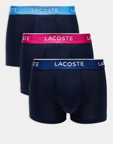 Confezione da 3 paia di boxer aderenti con cuciture a contrasto - Lacoste - Modalova