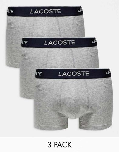 Essentials - Confezione da 3 boxer aderenti grigi - Lacoste - Modalova