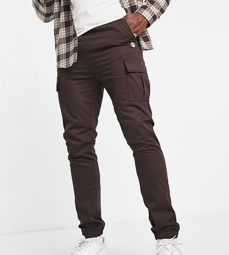 Tall - Pantaloni cargo con elastico in vita e orlo, colore scuro - Le Breve - Modalova