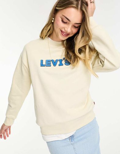 Felpa color crema con logo sul petto - Levi's - Modalova