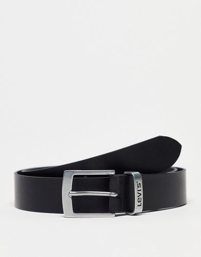 Hebron - Cintura in pelle con logo nera da 35 mm - Levi's - Modalova