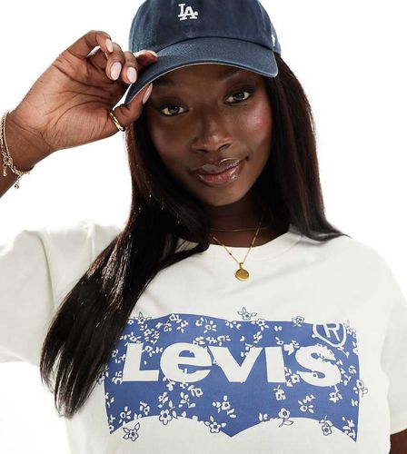 Plus - T-shirt crema con stampa logo batwing - Levi's - Modalova