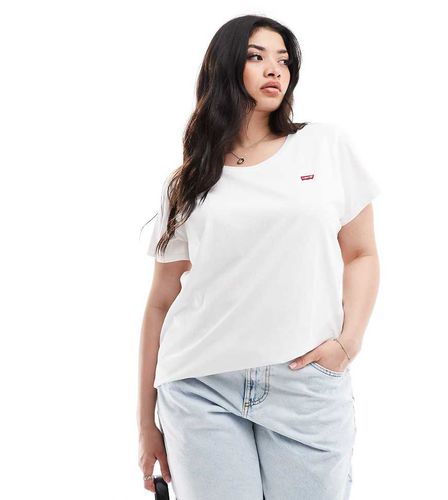 Plus - Perfect - T-shirt bianca con logo batwing piccolo - Levi's - Modalova