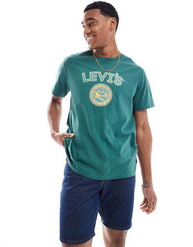 T-shirt comoda con toppa del logo stile college - Levi's - Modalova