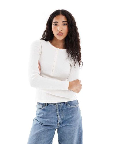Top gaufré à manches longues et col boutonné - Écru - Levi's - Modalova