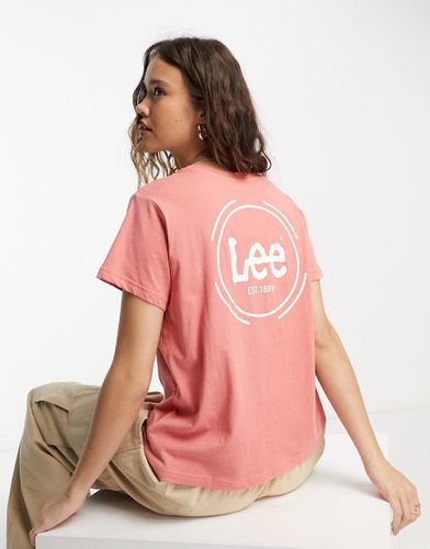 T-shirt color corallo con logo sul retro - Lee Jeans - Modalova