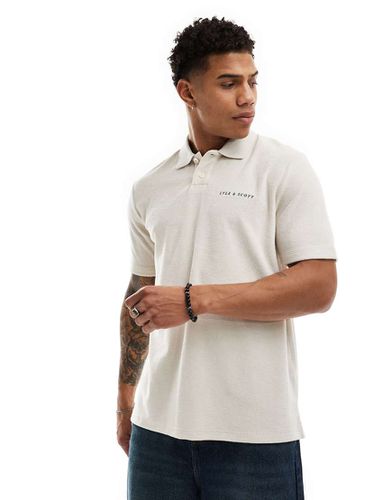 Polo in spugna beige con logo ricamato - Lyle & Scott - Modalova