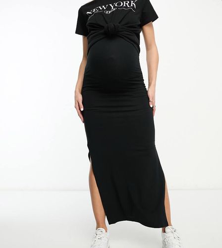 Mamalicious Maternity - Gonna lunga in jersey nera - Mama.licious - Modalova